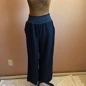 Ellen Tracy Dark Blue Women's  with Patterned Waistband